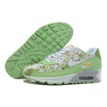 Nike Air Max 90 Womens Shoes New White Green For Sale